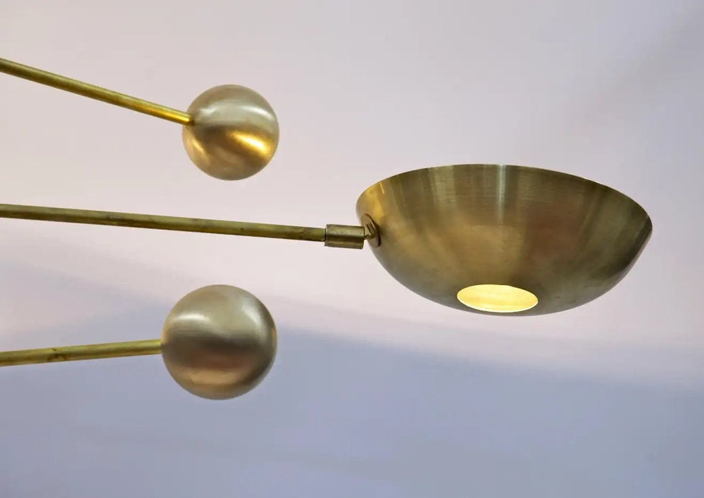 3 Light Pendant Modern Brass Sputnik Chandelier