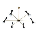 6 Arm Handmade Brass Sputnik Chandelier