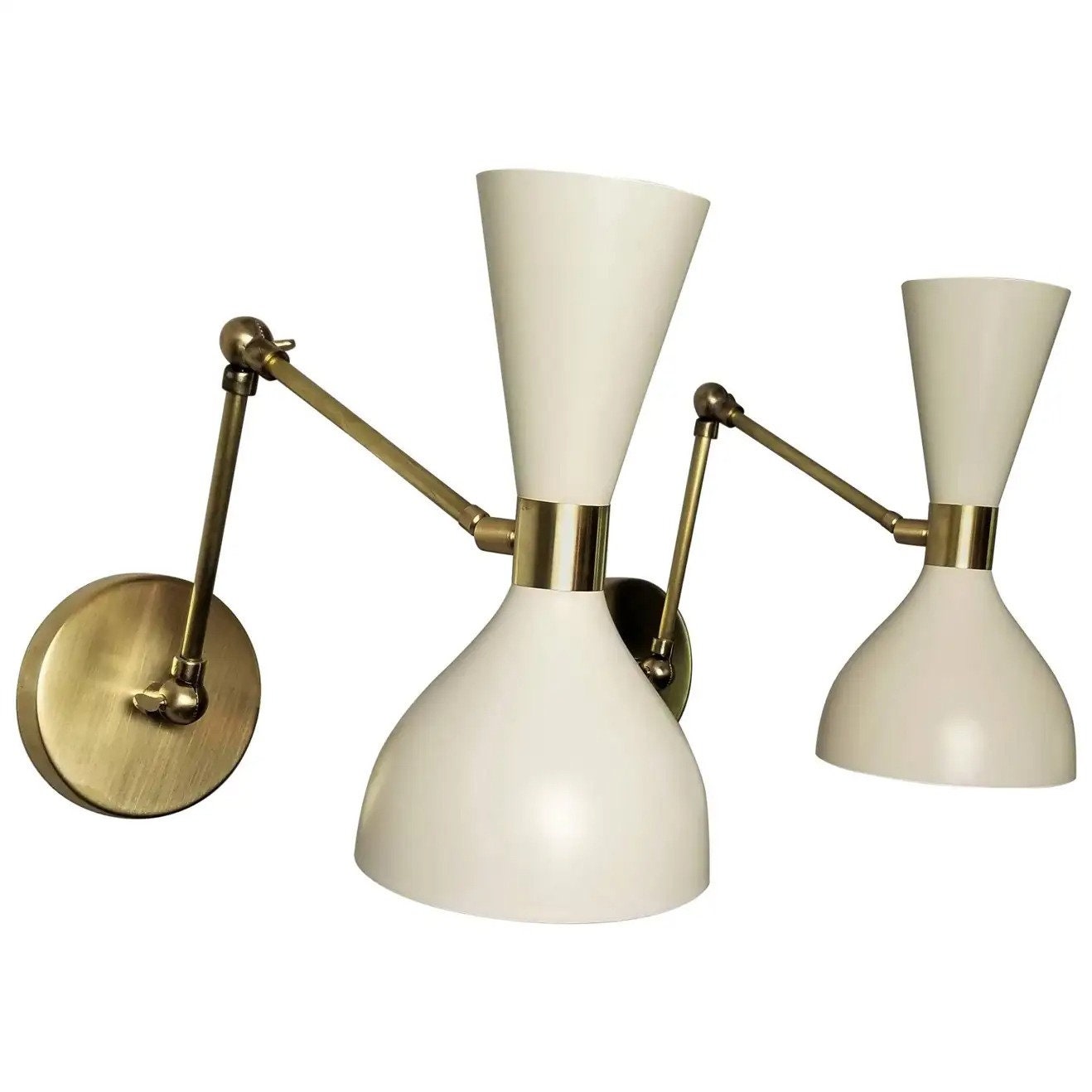 Set of 2 Beautiful Handmade Brass Wall Scone lamp