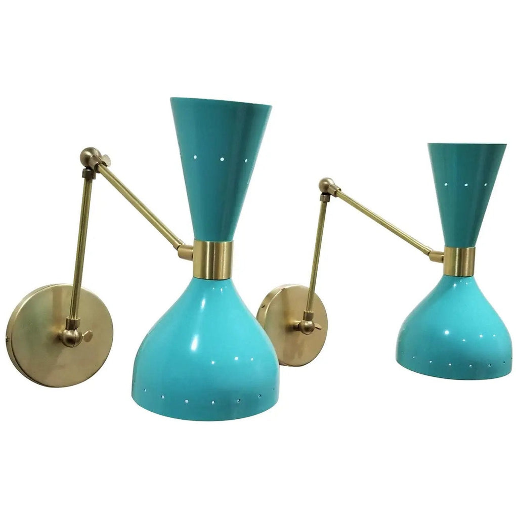 Set of 2 Beautiful Handmade Brass Wall Scone lamp