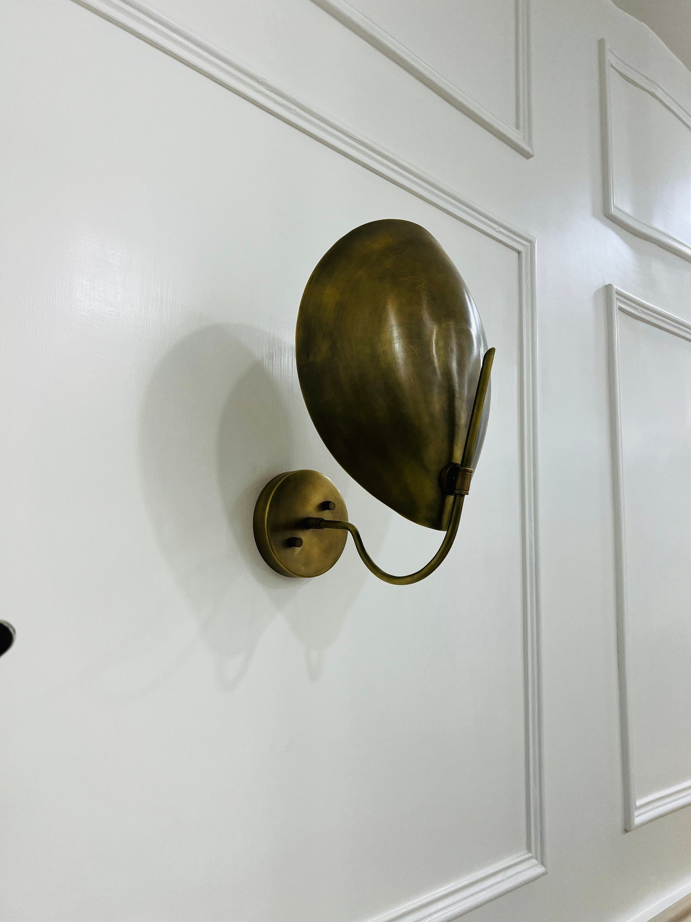 Handmade Curved Disk Shade Wall Scone Cone