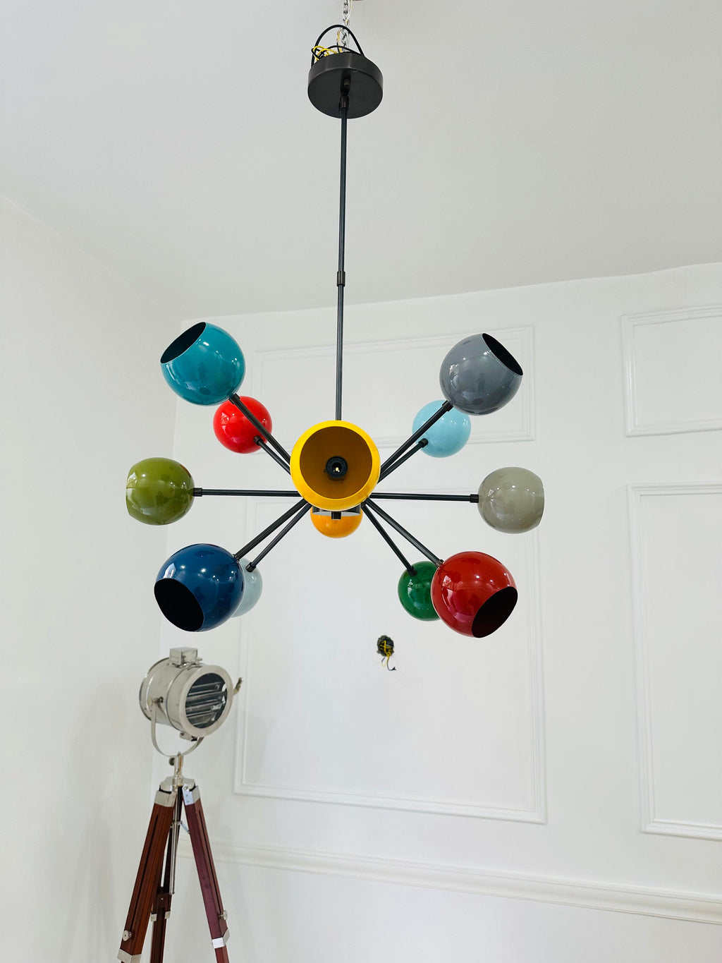 12 Arms 12 Light Multi Color Stilnovo Style Chandelier