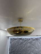 6 Light elegant Ceiling Flush mount Brass Chandelier