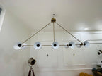 Handcrafted 10 Lights Brass Large Contemporary Chandelier