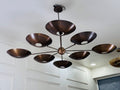 Handmade 8 Arms Brass Modern Sputnik Chandelier