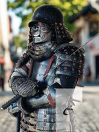 Japanese Old Vintage Samurai Kabuto Helmet dragon helmet with a mask-Â GenjiÂ Tsushima Medieval Costume Knight Suit | Halloween Party Costume