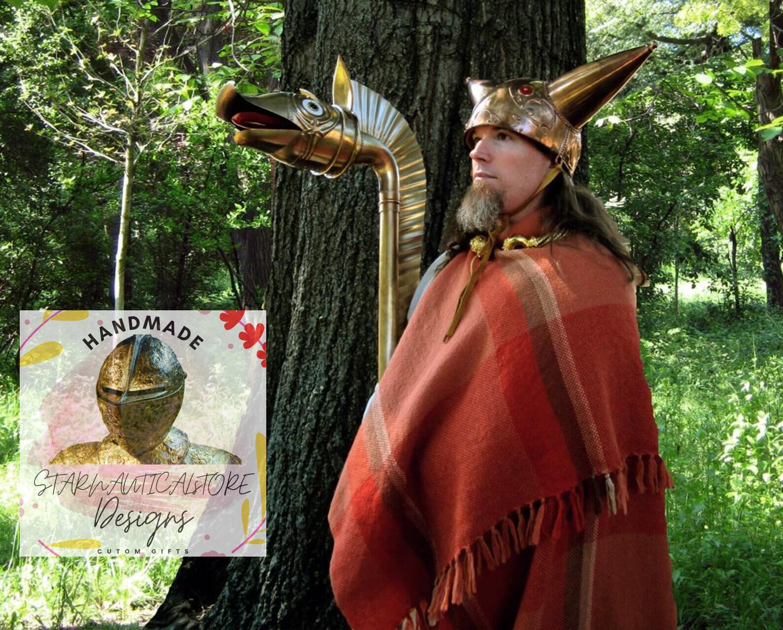 Celtic Carnyx Brass Instrument – Handcrafted Duo for Reenactment, Rituals & Cosplay