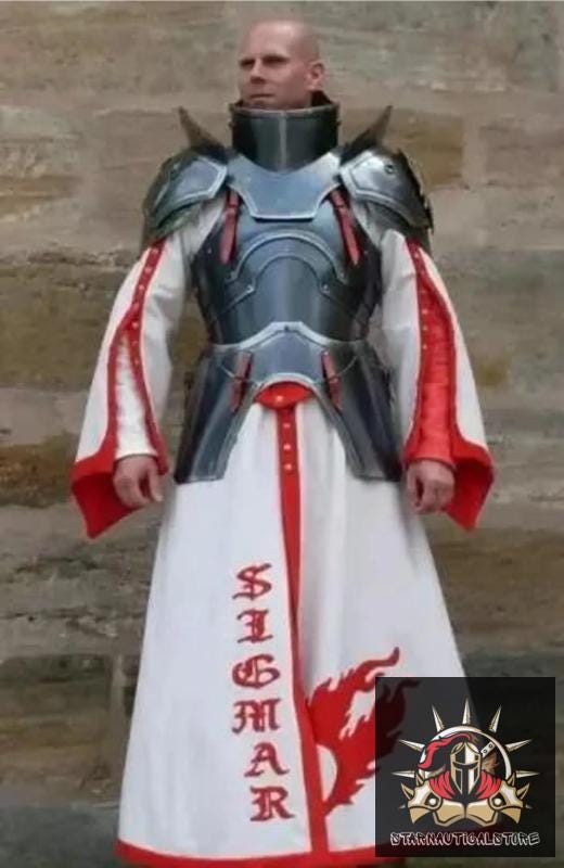 Black Suit Of Armor Combat Half Body Armor Wearable Knight Costume Steel Suit for Medieval Warriors Reenactment Fantasy Warrior LARP Armor