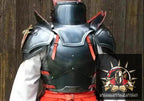 Black Suit Of Armor Combat Half Body Armor Wearable Knight Costume Steel Suit for Medieval Warriors Reenactment Fantasy Warrior LARP Armor