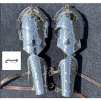 Medieval Knight Pauldrons & Bracers Armor Set – Wearable Steel LARP Cosplay Costume