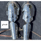 Medieval Knight Pauldrons & Bracers Armor Set – Wearable Steel LARP Cosplay Costume