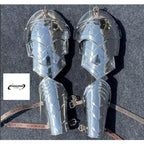 Medieval Knight Pauldrons & Bracers Armor Set – Wearable Steel LARP Cosplay Costume
