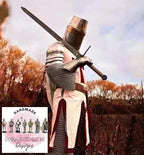Medieval Templar Knight Full Body Set Armour Cosplay Halloween Sword Armor Suit
