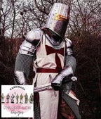 Medieval Templar Knight Full Body Set Armour Cosplay Halloween Sword Armor Suit