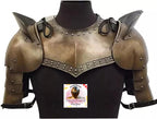 Medieval Pauldrons with Gorget – Knight Shoulder Armor for LARP, Reenactment & Cosplay