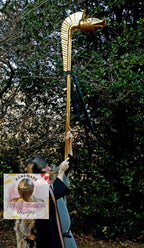 Celtic Carnyx Brass Instrument – Handcrafted Duo for Reenactment, Rituals & Cosplay