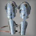 Medieval Knight Pauldrons & Bracers Armor Set – Wearable Steel LARP Cosplay Costume