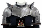 Medieval Pauldrons with Gorget – Knight Shoulder Armor for LARP, Reenactment & Cosplay