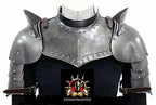 Medieval Pauldrons with Gorget – Knight Shoulder Armor for LARP, Reenactment & Cosplay