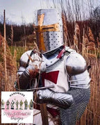 Medieval Templar Knight Full Body Set Armour Cosplay Halloween Sword Armor Suit