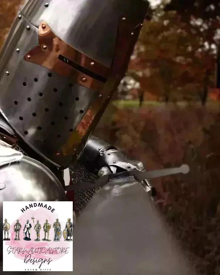 Medieval Templar Knight Full Body Set Armour Cosplay Halloween Sword Armor Suit