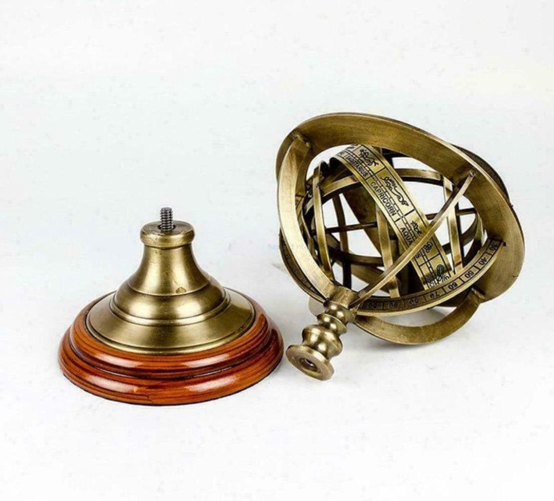 Astrolabe Brass Antique Finish Armillary Sphere - collectiblegiftitems