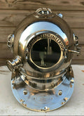 Beautiful Silver Anchor Diving / Divers Helmet. - collectiblegiftitems