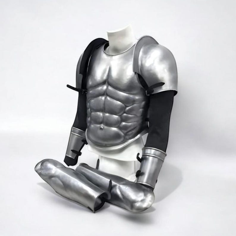 Muscle Armor Chest Plate 18 Gauge Steel Authentic Medieval Knight Cosplay Armor for LARP, Reenactments, and Historical Costume