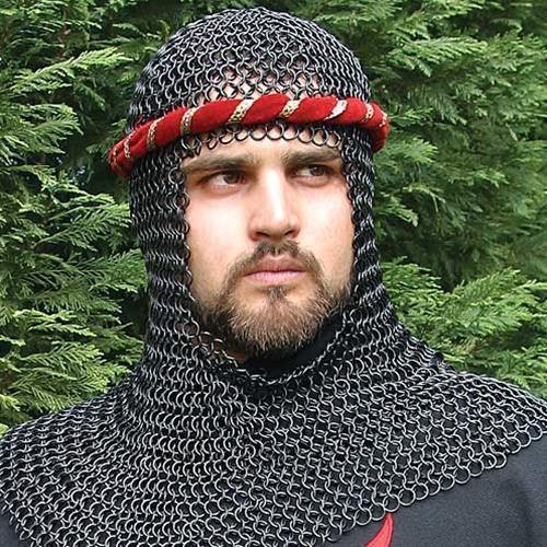 Blackened Mail Armor Coif - collectiblegiftitems