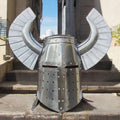 Medieval Crusader Knight Helmet Authentic Viking Warrior Steel Armor Helmet Replica for Medieval Cosplay, LARP, SCA & Collectors