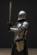 Wearable Barbuta Knight Armor Suit Medieval Full Steel Costume for Reenactment LARP and Historical Display