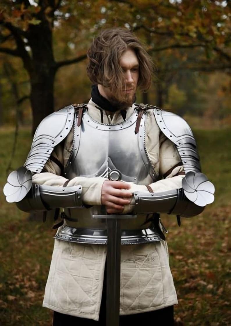 Handmade Steel Knight Armor Medieval Cuirass, Handcrafted Armor LARP Cosplay & Medieval Reenactment