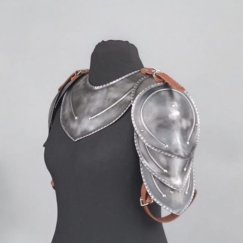 Medieval Shoulder Armor Pauldron Authentic Knight Metal Shoulder Plate for LARP, Cosplay, Renaissance Fair & Historical Reenactments