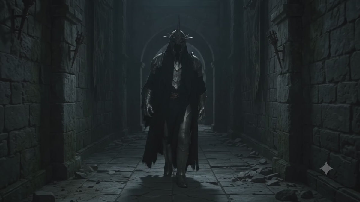 Nazgul Ringwraith Full Body Costume – Witchking of Angmar Grim Reaper Cape & Dark Rider Cosplay for Halloween or LARP
