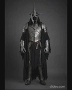 Nazgul Ringwraith Full Body Costume – Witchking of Angmar Grim Reaper Cape & Dark Rider Cosplay for Halloween or LARP