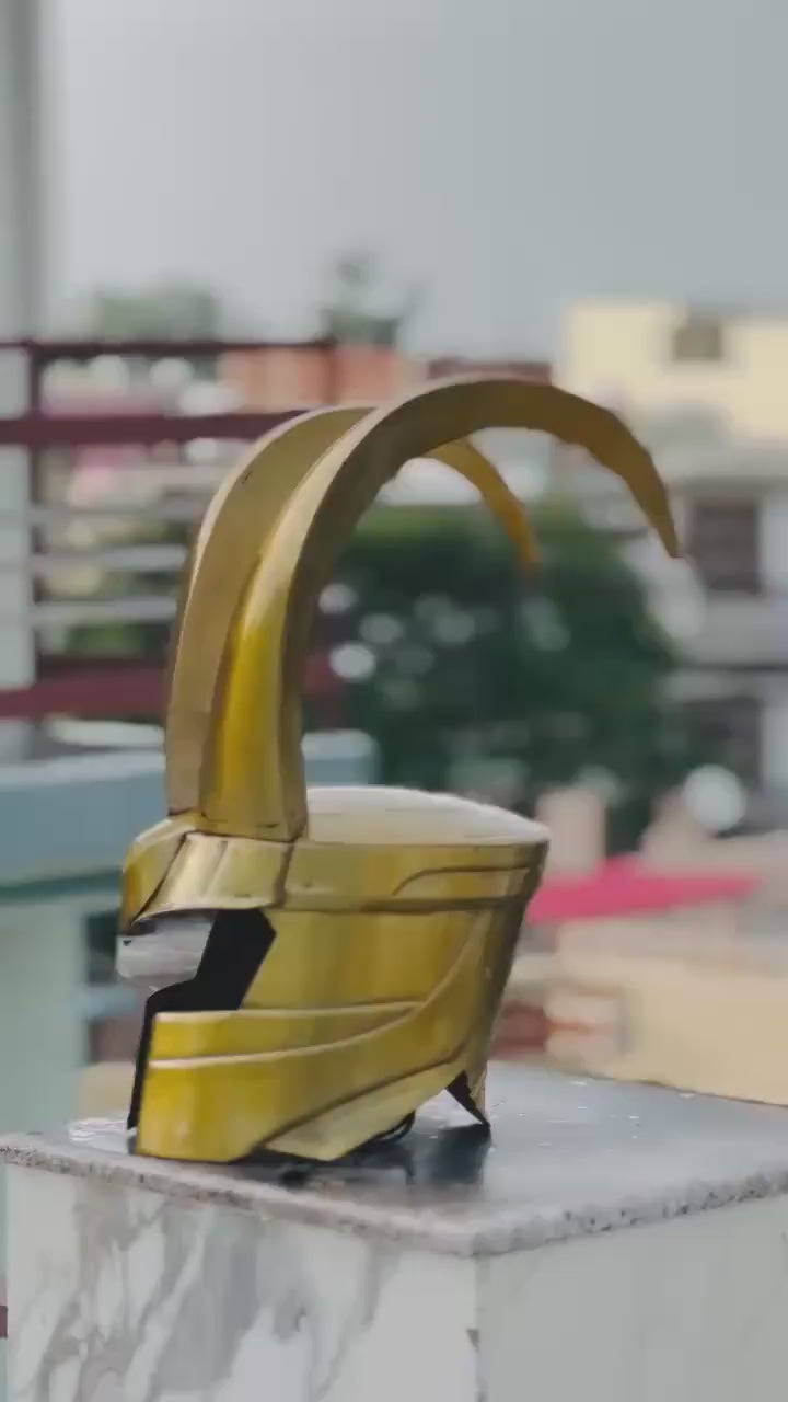 Loki Helmet Thor Ragnarok, Wearable Marvel Helmet, Cosplay Armor, 18 Gauge Steel Helmet, Viking Costume, Loki Cosplay Gift