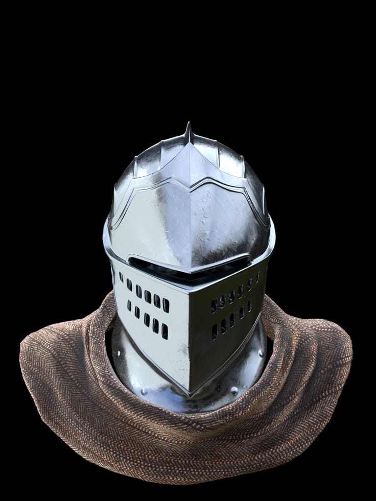 Knight Templar Helmet Crusader Medieval Armor,Shoulder, gaunlets