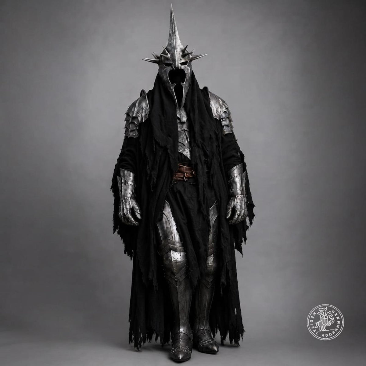 Nazgul Ringwraith Full Body Costume – Witchking of Angmar Grim Reaper Cape & Dark Rider Cosplay for Halloween or LARP