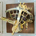 Nautical Brass Sextant Instrument with Wooden Box Marine Working Sextant 9" Fully Navigation Ship Astrolabe Sextant