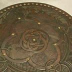 Celtic Five Fold Carved Viking Shield Handcrafted Authentic 24 for Historical Enthusiasts