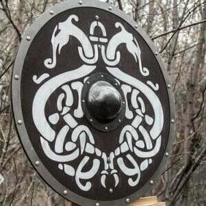 Jörmungandr Midgard Serpent Smooth Viking Shield, 24"