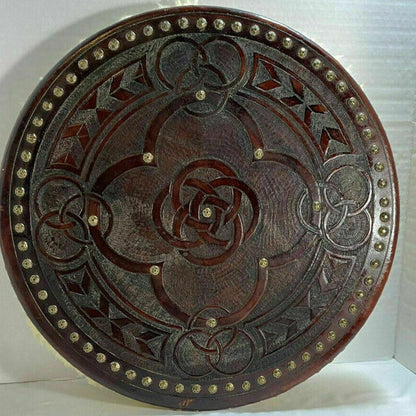 Escudo vikingo tallado en cinco pliegues celtas, 24"