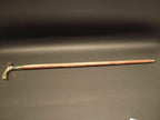 Vintage Brass Derby Head Handle Antique Victorian Wooden Walking Stick Cane Gift - collectiblegiftitems