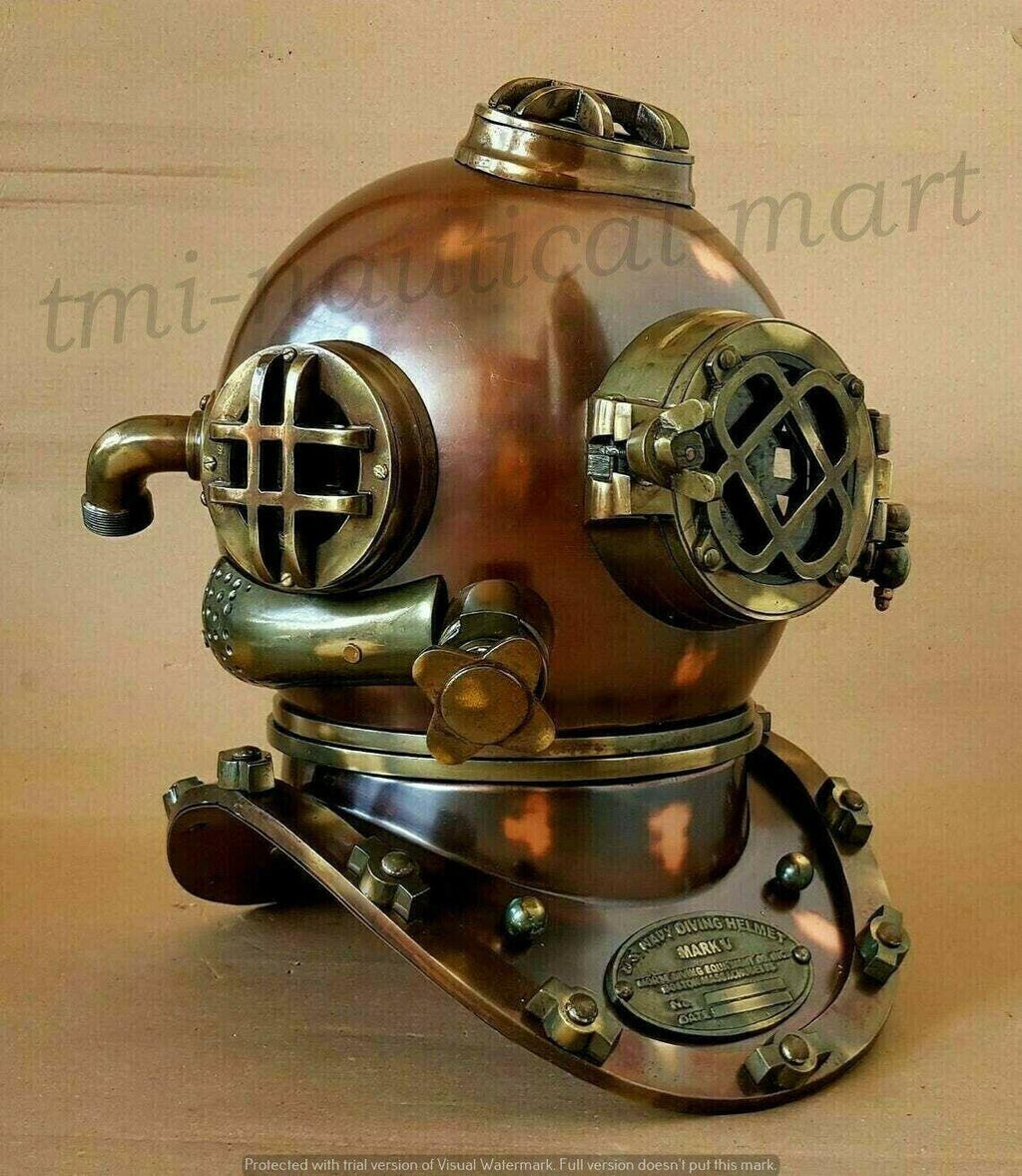 aqua bell diving helmet for sale US Navy Mark V Antique Scuba Diving Helmet Replica for Collectors and Enthusiasts