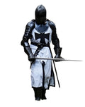 Medieval Black Templar Cross Knight Outfit Full Body Set Armour Cosplay Halloween Suit - collectiblegiftitems