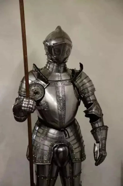 Medieval Armor Suit Of Roman 6 Feet Full Size Wearable LARP Armor Battle Suit