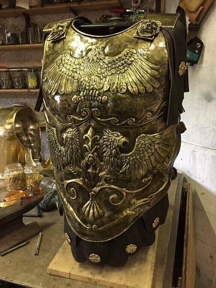 Halloween Medieval Roman Reenactment Cuirass With Roman Helmet Outfit Costume - collectiblegiftitems