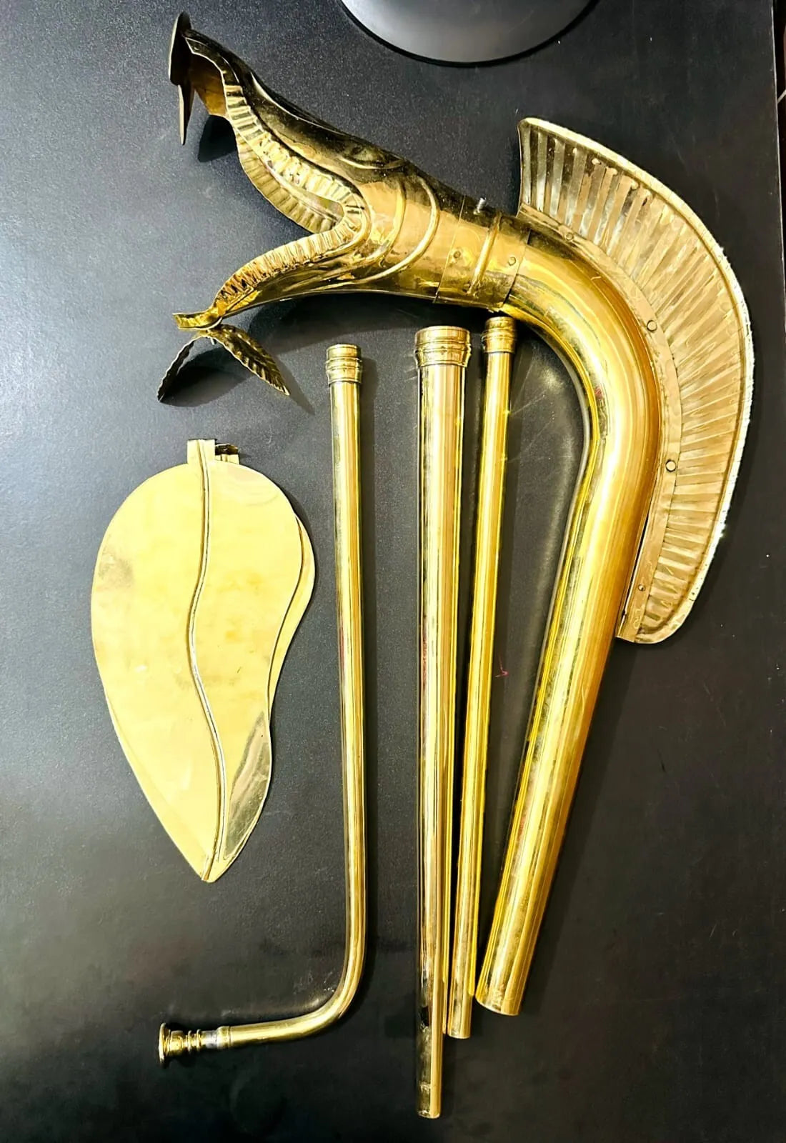 Messing Carnyx von Tintignac Keltischer Krieg Voll spielbare Trompete Horn Halloween Geschenk
