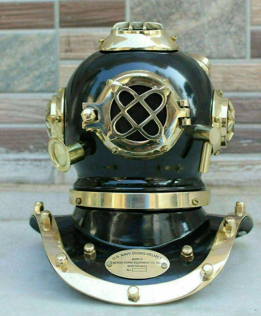 Mini casco de buceo Mark IV de la Marina de los EE. UU. Artículo de regalo Latón Acabado en negro Buceo