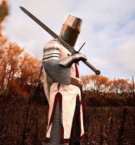 Medieval Templar Knight Full Body Outfit 